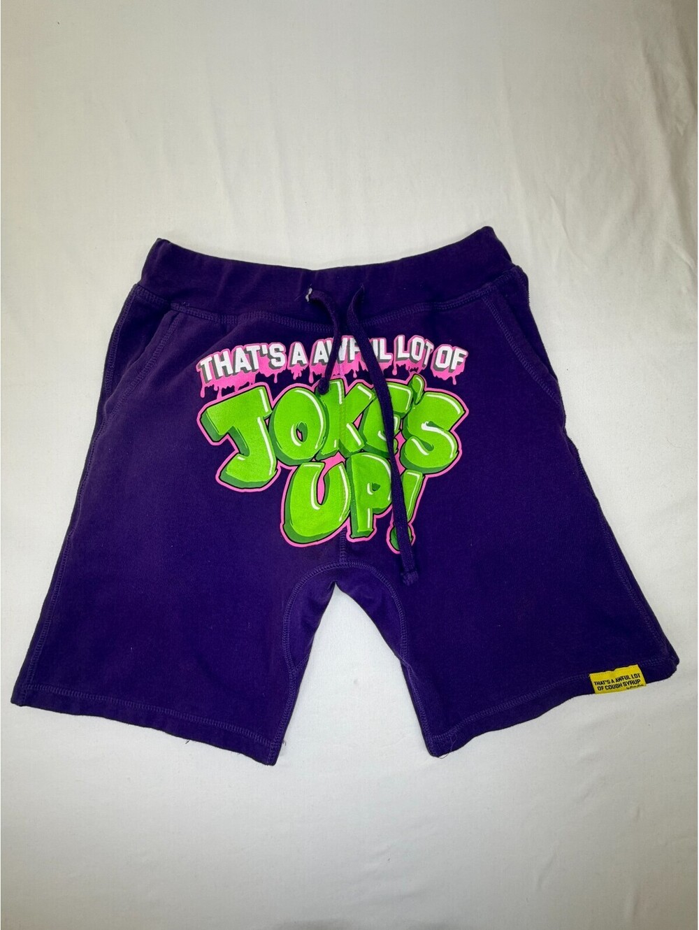 Desta Dubb Men's Shorts Sweat That's A Awful Lot Of Cough Syrup Size M Purple